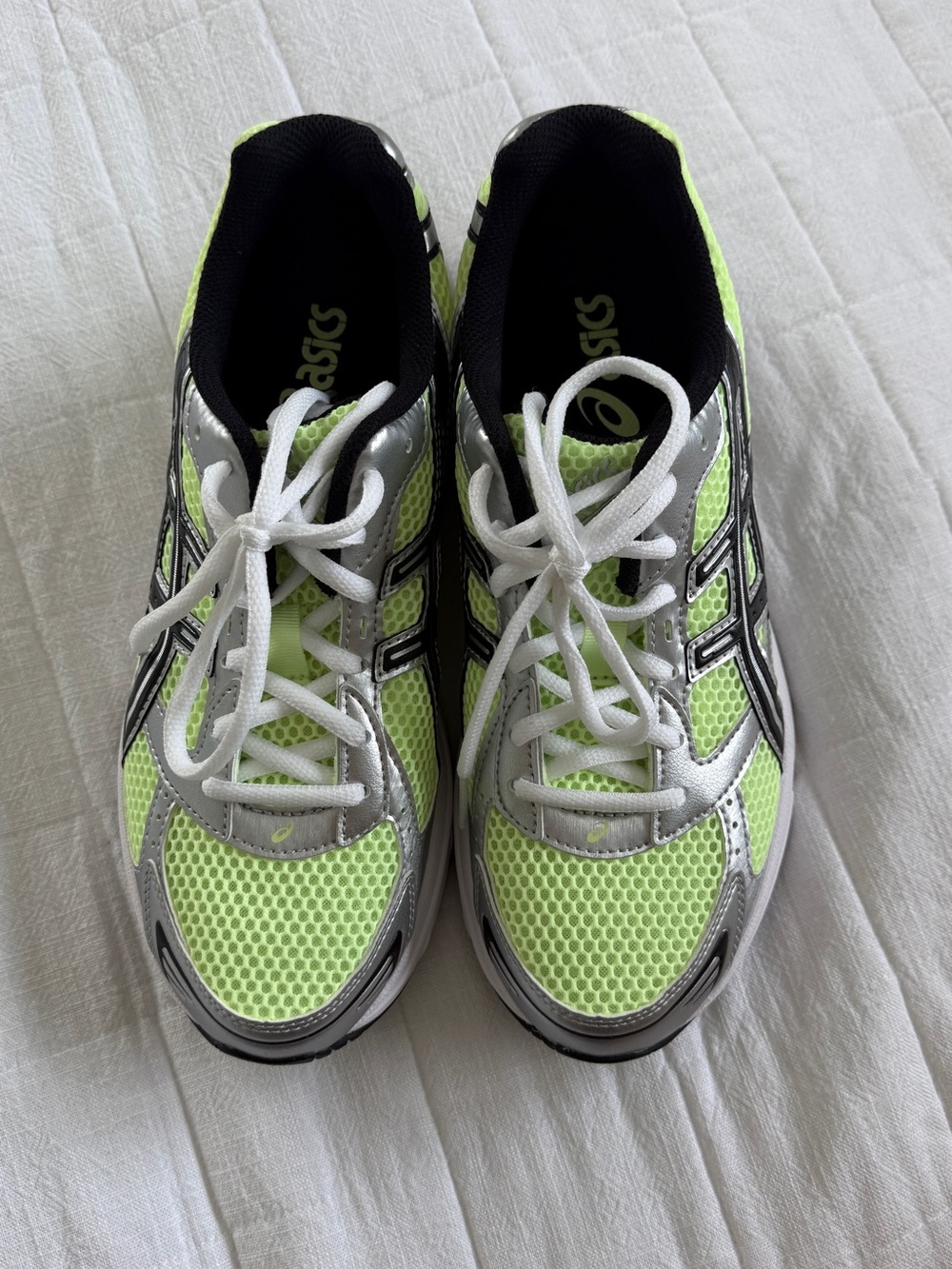 NWTT Asics Neon Yellow /green Silver & Black Sneakers - Picture 2 of 6